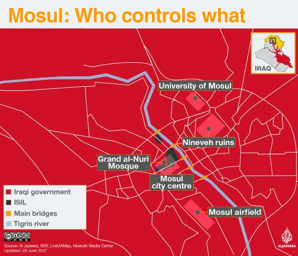 mosul war map infographic who controls what isis isil
