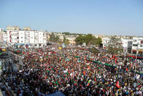 Demonstração em Al Bayda, Libya, em 22/07/2011